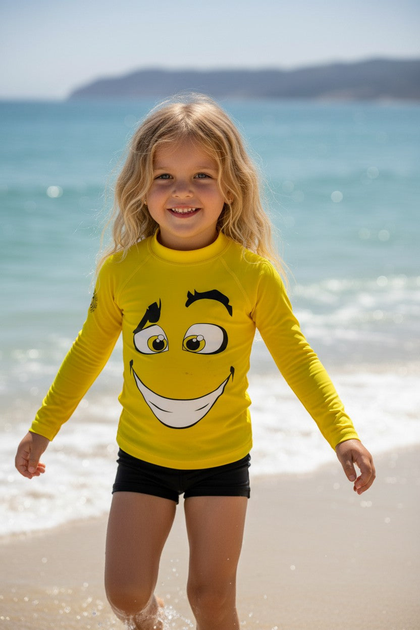 Lycra Bébé Anti-UV Manches Longues Logo UPF 50+