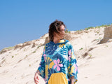 PLUSH PONCHO - UNO SEAFOAM MATISSE - MDNS SURF