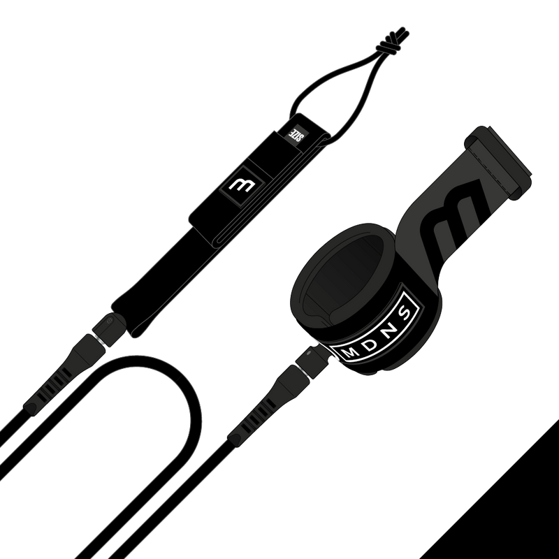 MDNS SURF - Leashes - 8’0 Long - All Black