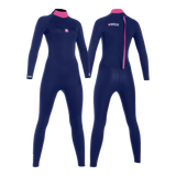 MDNS SURF - Women’s Wetsuits - Pioneer CR-Foam - 4/3 Back Zip Steamer - Navy/Pink