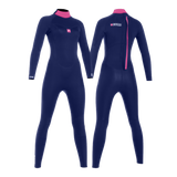 MDNS SURF - Women’s Wetsuits - Pioneer CR-Foam - 5/4/3 Back Zip Steamer - Navy/Pink