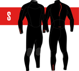 STAMIINA SURFSCHOOL WETSUITS MEN BACKZIP STEAMER 4/3 - MDNS SURF