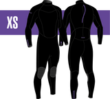 STAMIINA SURFSCHOOL WETSUITS MEN BACKZIP STEAMER 4/3 - MDNS SURF