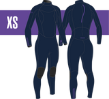 STAMIINA SURFSCHOOL WETSUITS WOMEN BACKZIP STEAMER 4/3 - MDNS SURF