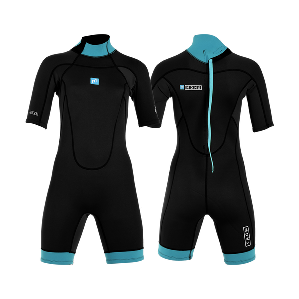 MDNS SURF - Women's Wetsuits - Pioneer CR-Foam - 2/2 Back Zip Shorty - Black/Azure