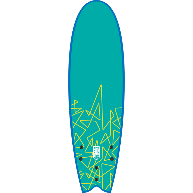 Soft Surfboards 5'10" Blue / Teal WAVE POWER