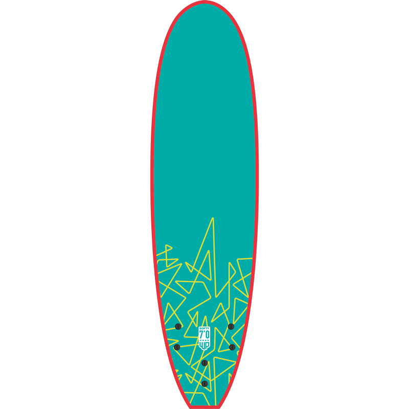 Soft Surfboards 7'0 WAVE POWER Red / Teal