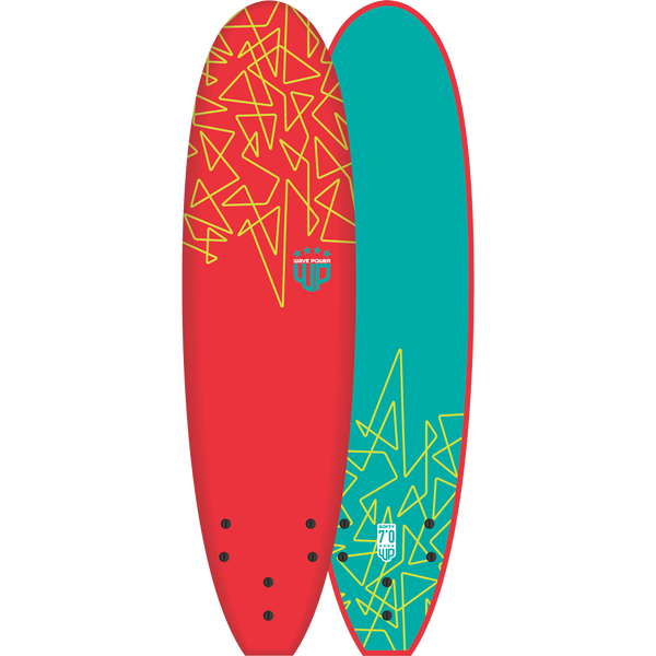 Soft Surfboards 7'0 WAVE POWER Red / Teal