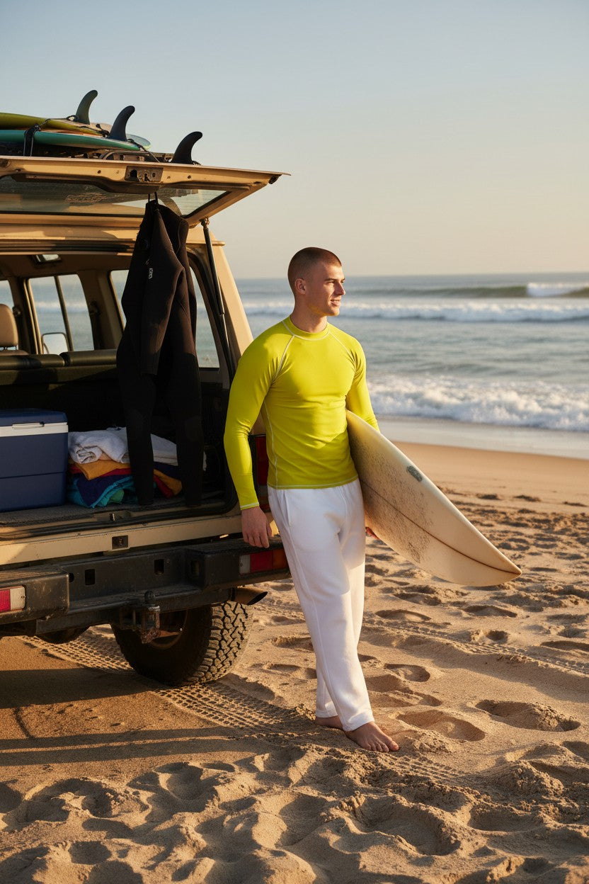 Lycra Surf Homme Manches Longues Colorblock UPF 50+