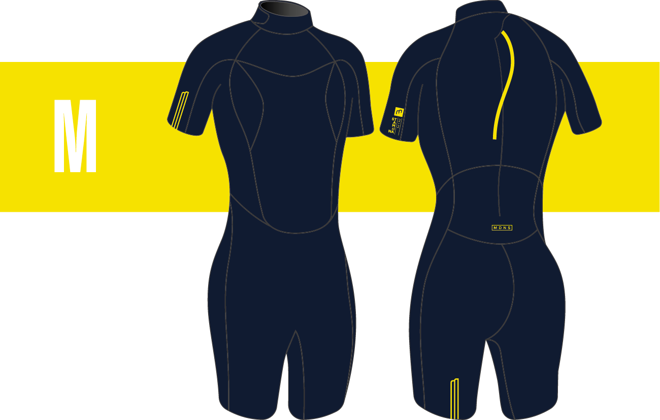 Combinaison Shorty Femme 2/2mm Stamiina Flatlock