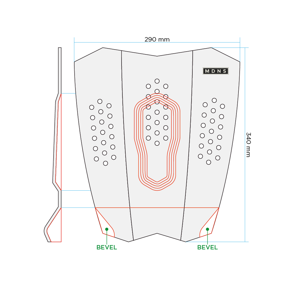 Pad de Surf Triple Traction 3 Pièces