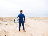 MDNS SURF - Men's Superstretch Wetsuits - Priime S-Foam - 4/3 Chest Zip Steamer - Heather Iodine/Orange - 100% Superstretch S-Foam - Ride on the beach, Basque Country