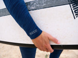MDNS SURF - Men's Superstretch Wetsuits - Priime S-Foam - 3/2 Chest Zip Steamer - Heather Iodine/Orange - 100% Superstretch S-Foam - Wrist Neoprene