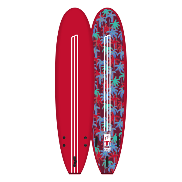 MDNS SOFTBOARDS EPS CORE 8'0" RED RED PALMS