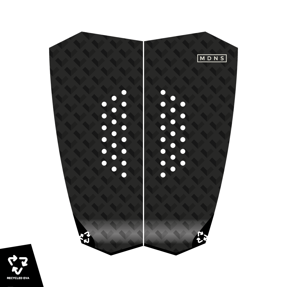 RECYCLED DOUBLE PAD ALL BLACK - MDNS SURF