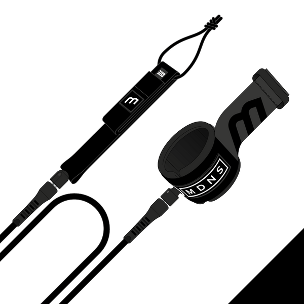 MDNS SURF - Leashes - 9’0 Long Knee - All Black