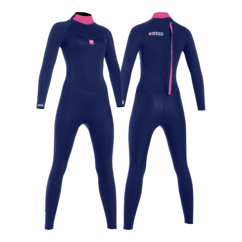 MDNS SURF - Women’s Wetsuits - Pioneer CR-Foam - 3/2 Back Zip Steamer - Navy/Pink