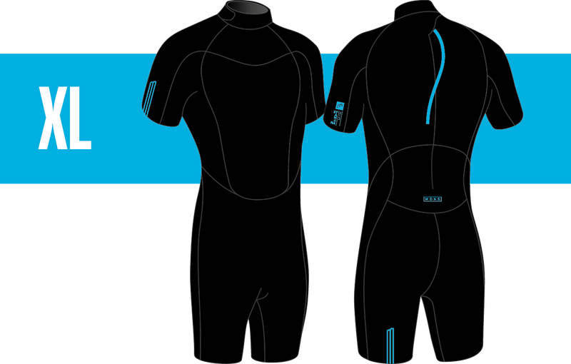 MDNS SURF - STAMIINA SURFSCHOOL WETSUITS MEN BACKZIP SPRINGSUIT 2/2 - XL BLUE