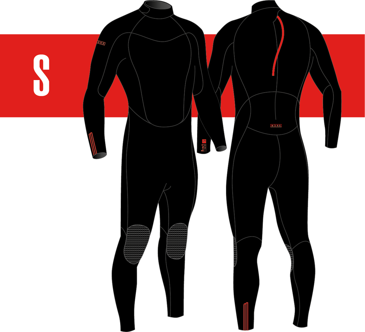 STAMIINA SURFSCHOOL WETSUITS MEN BACKZIP STEAMER 4/3 - MDNS SURF