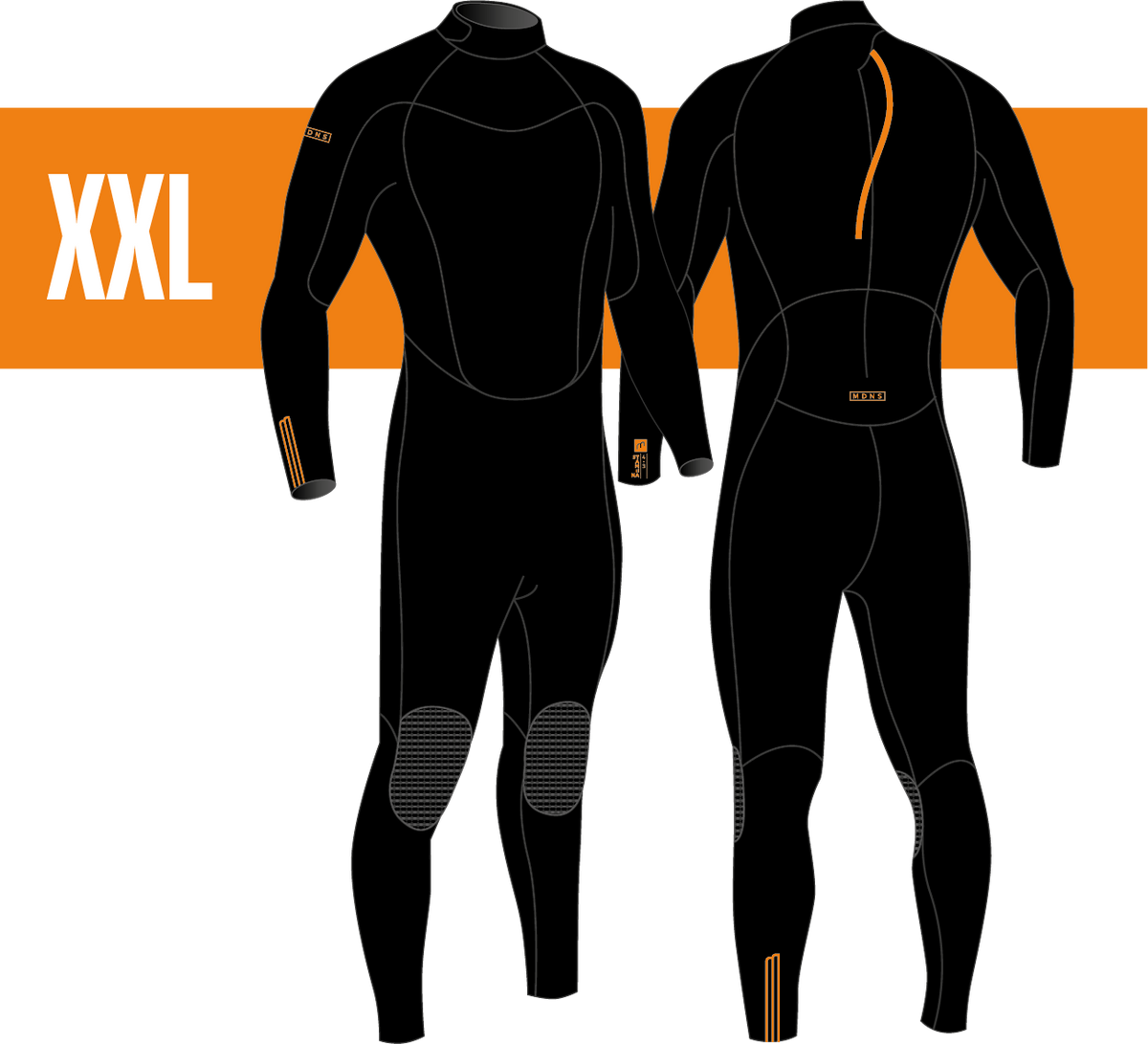 STAMIINA SURFSCHOOL WETSUITS MEN BACKZIP STEAMER 4/3 - MDNS SURF