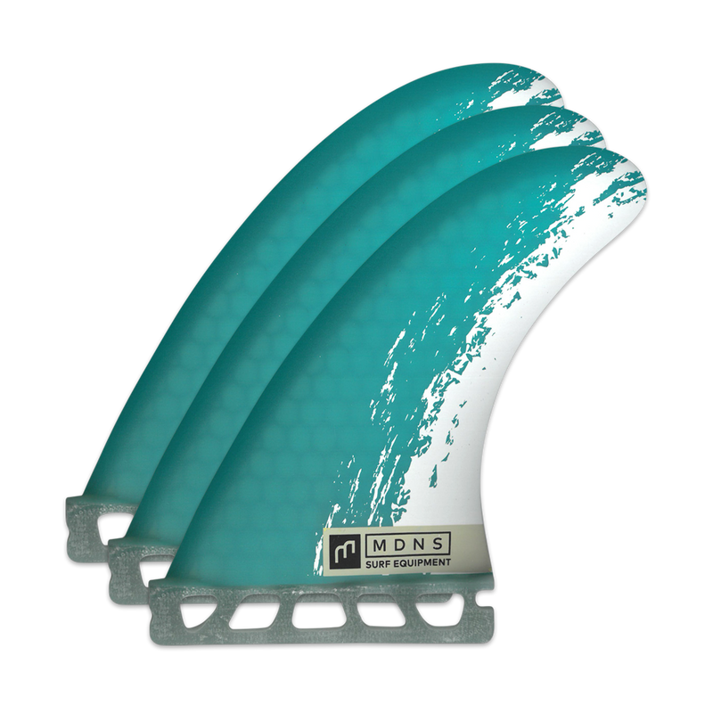 MDNS SURF - Fins - Control Large - 5.0" - Brush Lite Blue - Honeycomb - FX1