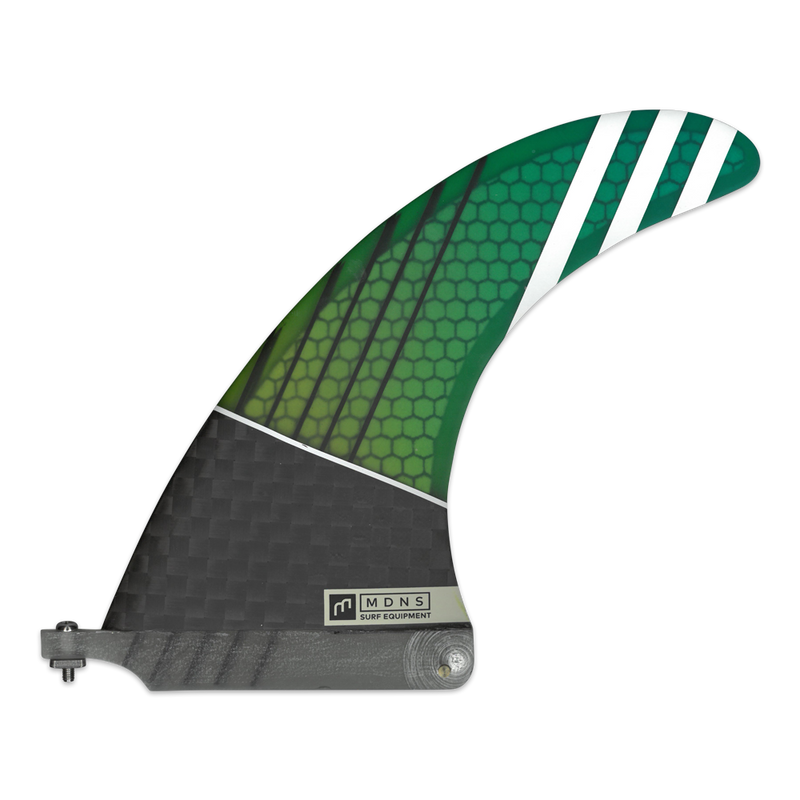 MDNS SURF - Fins - Vapor Composite - 8.0" - Grad Lime/Teal - Carbon Honeycomb