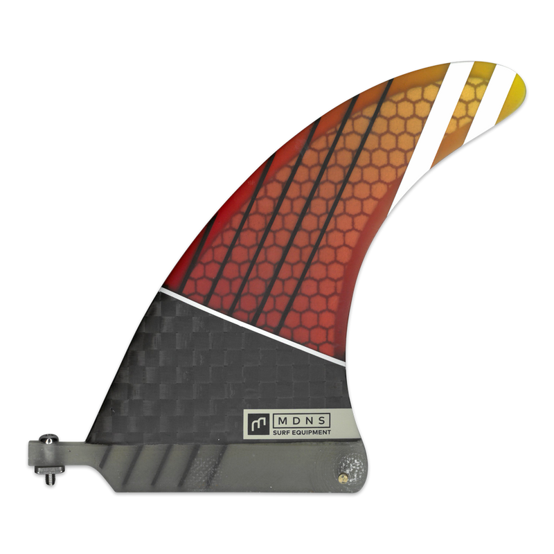 MDNS SURF - Fins - Vapor Composite - 7.0" - Grad Orange/Red - Carbon Honeycomb