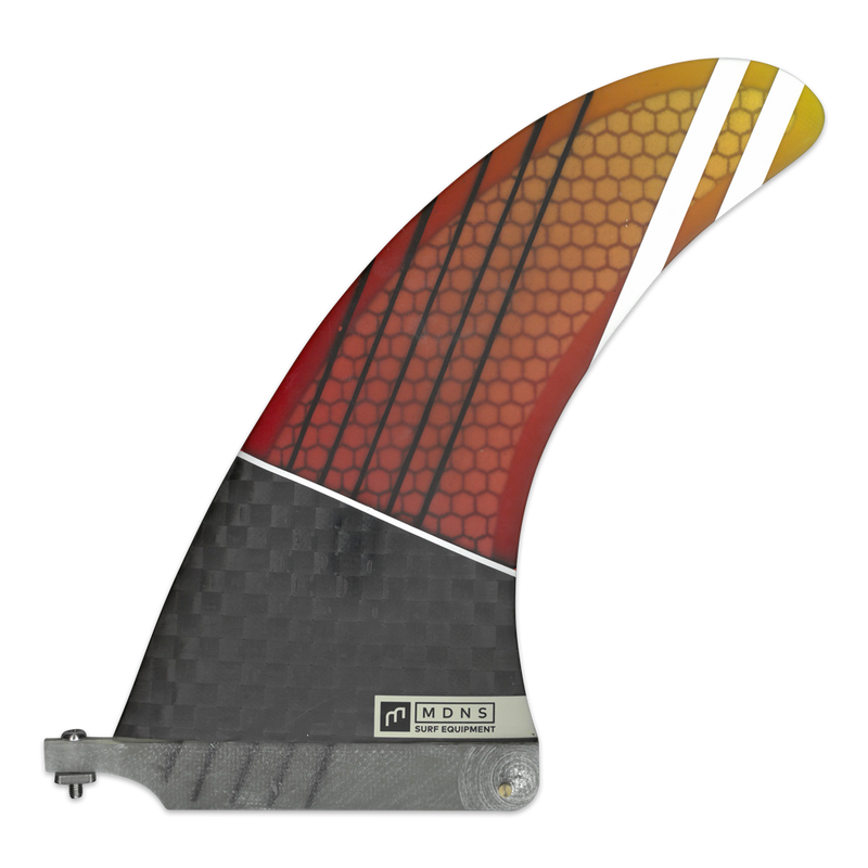MDNS SURF - Fins - Vapor Composite - 9.0" - Grad Orange/Red - Carbon Honeycomb