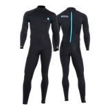 MDNS SURF - Men's Wetsuits - Pioneer CR-Foam - 5/4/3 Back Zip Steamer - Black/Teal