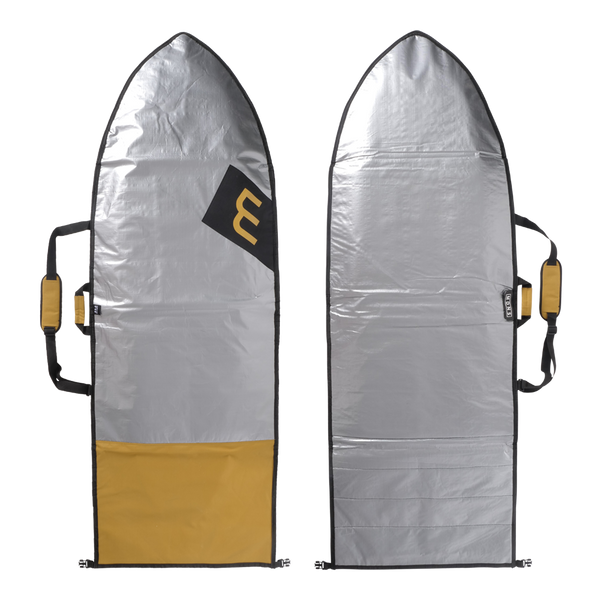 MDNS SURF - Boardbags - Daybag Shortboard - Silver/Black/Ochre