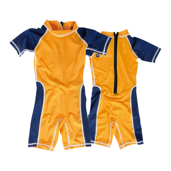 MDNS SURF - Rashvest - Shorty Baby Bi-Color - Orange/Navy - 92% Nylon - 8% Spandex - SPF 50+ UV Protection