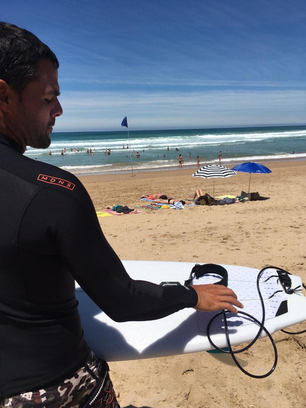 MDNS SURF - Men's Superstretch Wetsuits - Priime S-Foam - 1/1 Beachcomber Top - Black/Orange - 100% Superstretch S-Foam - Ride on the beach, Basque Country